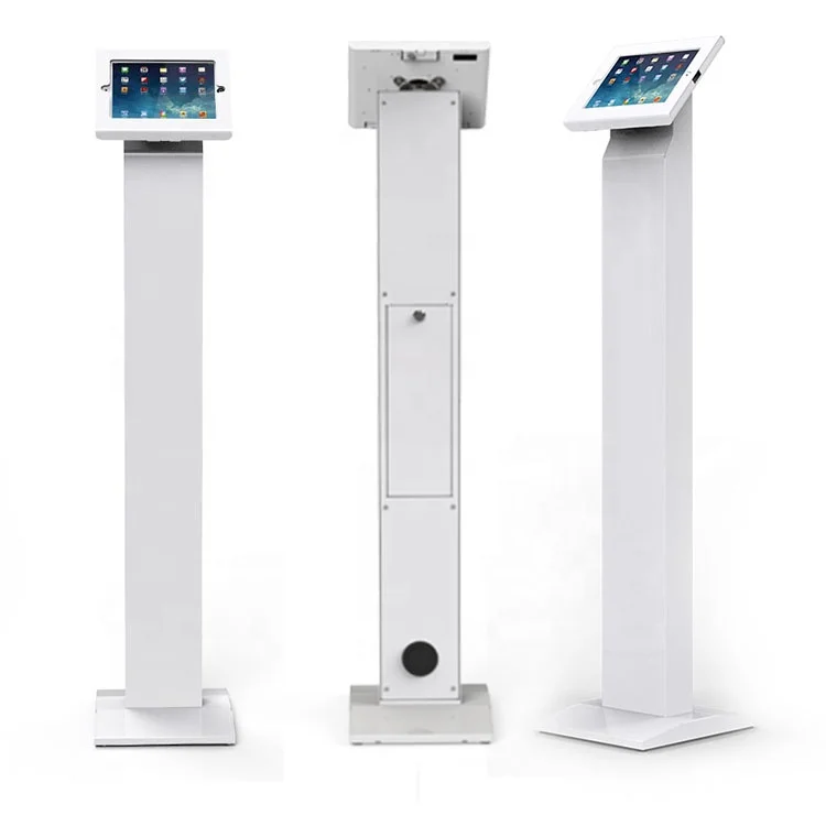 Exhibition Security Free standing Kiosk Display Stand Floor Tablet stand for iPad