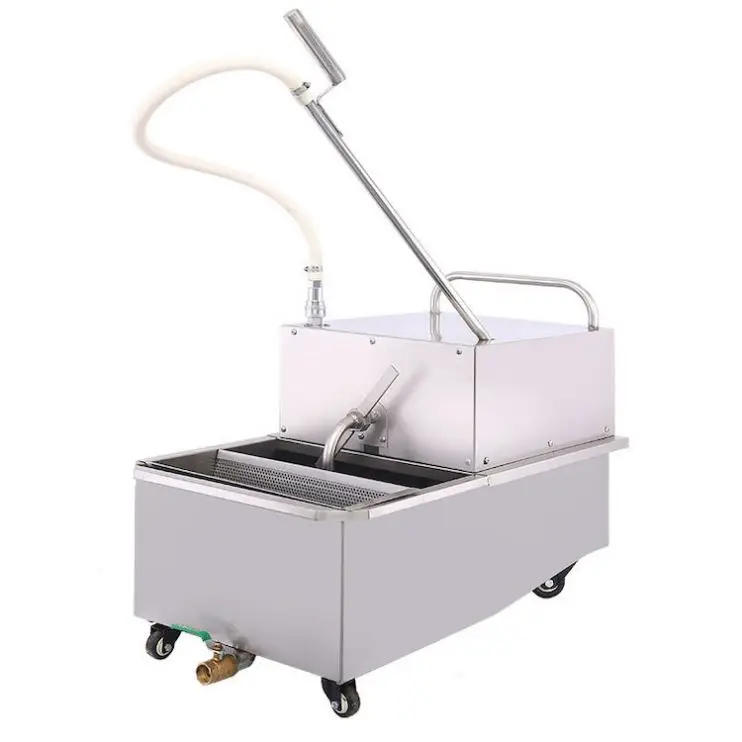 Portable Stainless Steel Deep Frying Oil Filter Machine for Restaurants New and Used Condition for Filtering Fryer Oil