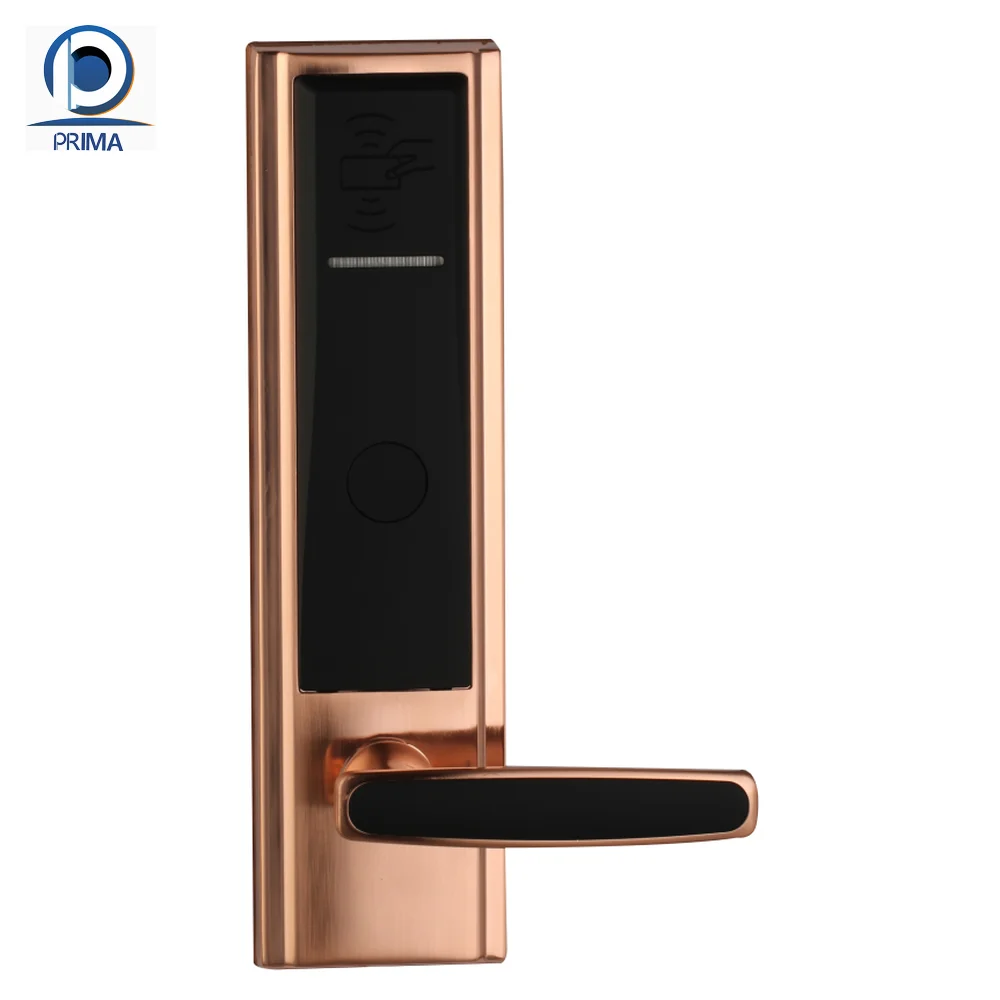 Prima Hotel smart rfid card hotel door lock system Card electronic digital hotel door handle lock