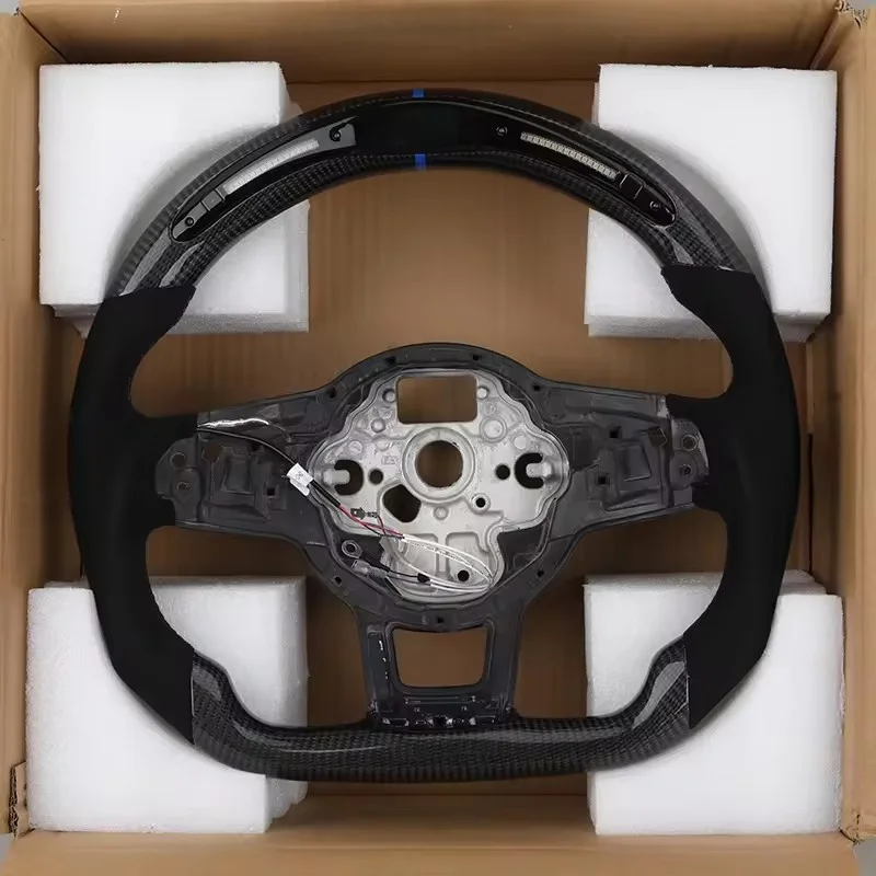 Половинный руль из углеродного волокна без отделки для Volkswagen VW Polo MK Golf 5 6 7 6R Passat CC Gti Gte