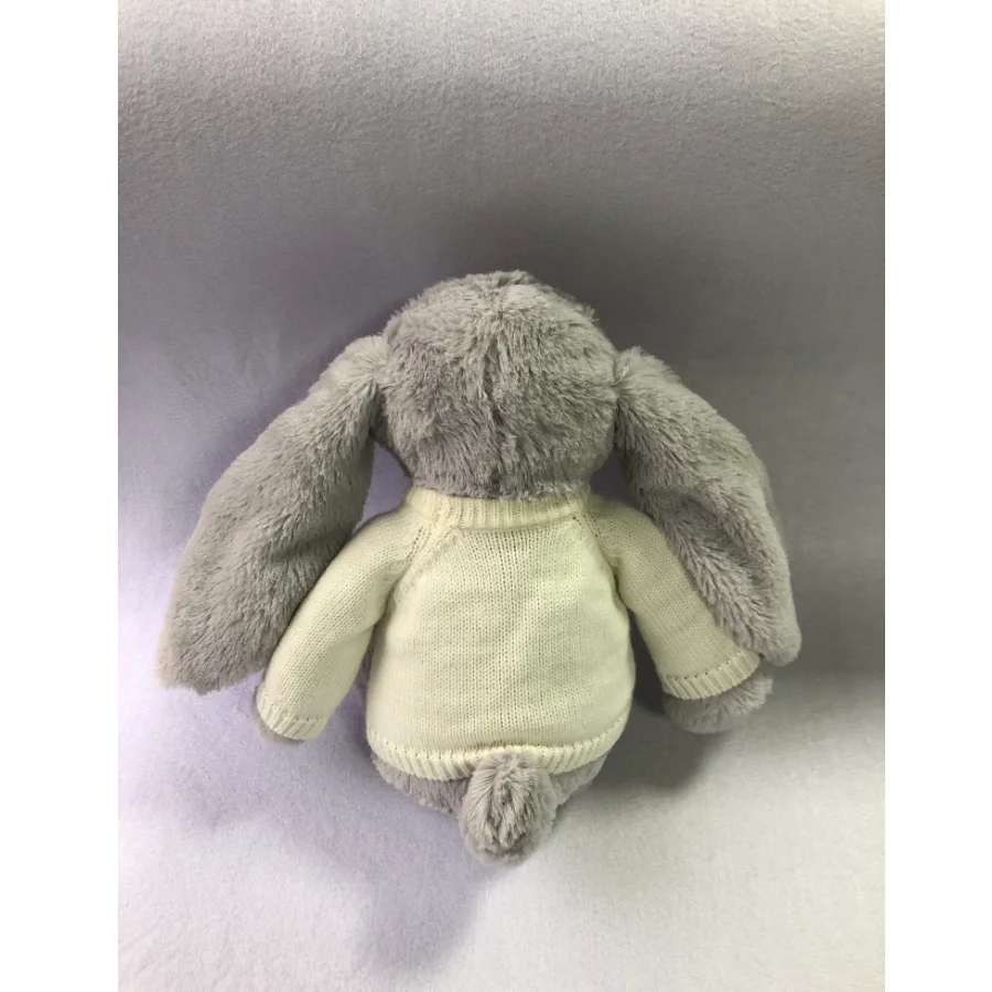 Custom Bunny Plush Toys Stuffed Animal Rabbit with White Wool Sweater