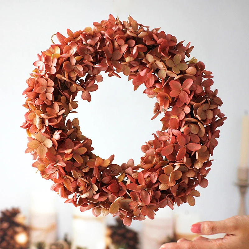 Handmade welcome Grapevine Hydrangea Wreath for Front Door Spring Summer wall hanging wedding decorative,christmas wreath