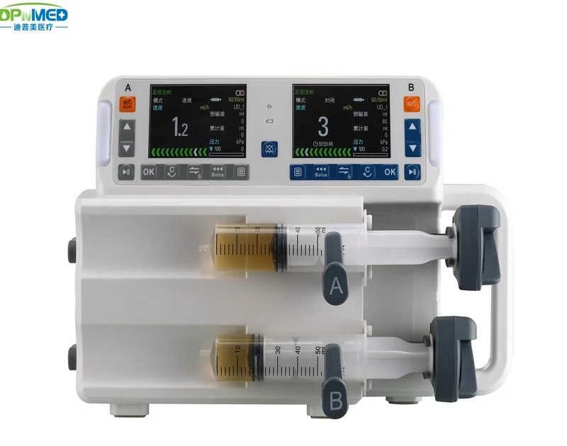 Hospital portable micro infusion double syringe pump