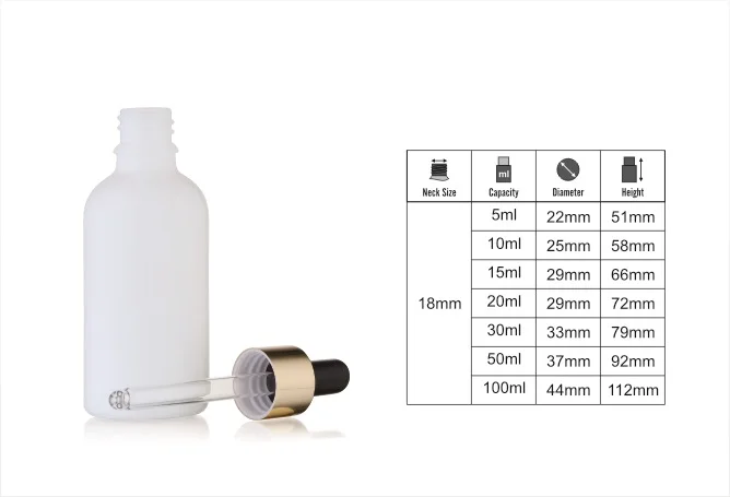10/30/50ml white porcelain essential oil bottle Stock bottle Glue head dropper bottle