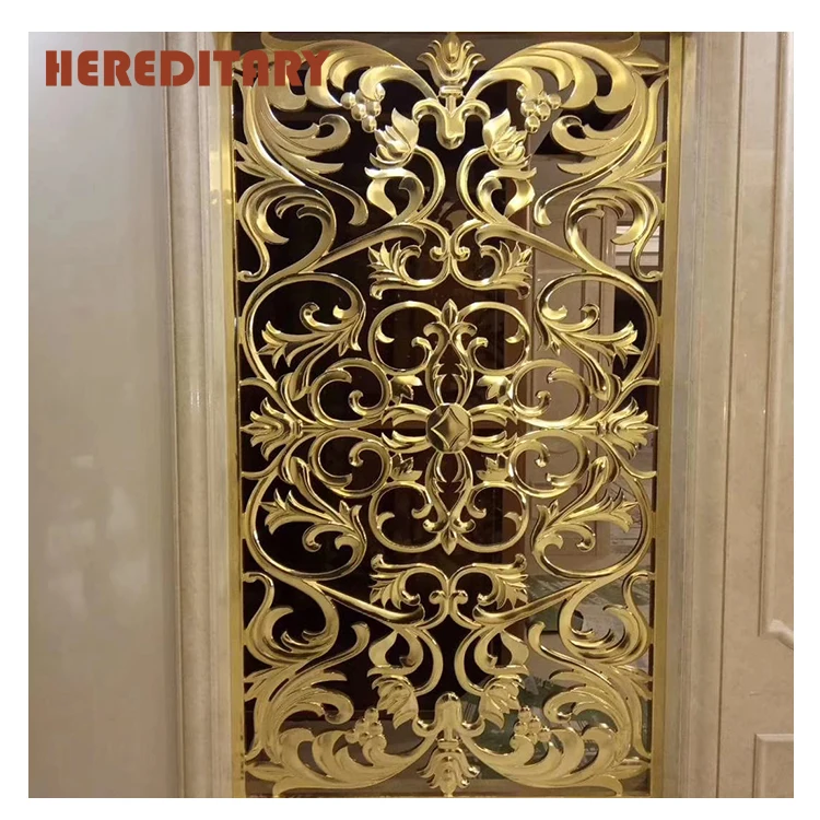 Laser cut room divider panel metal decorative room screen partition design