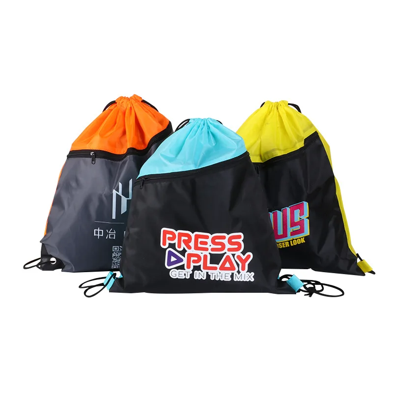 Custom Cheap Polyester Drawstring Bag Gym Sports Draw String Bags Sport Drawstring Backpack Bag