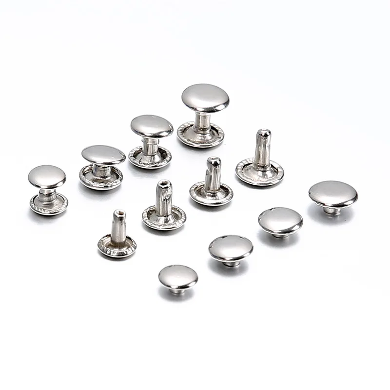Popular copper stainless steel belt box accessories double - sided round head rivets