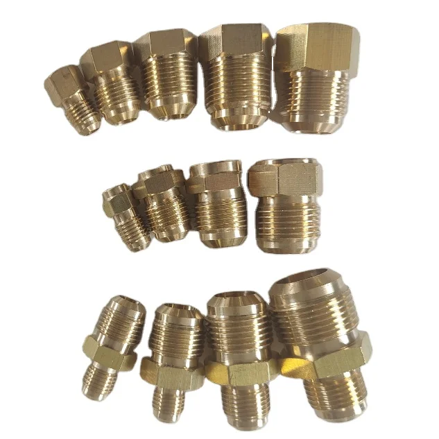 Brass Ferrule Hose Compression Pipe Fittings, Brass Male to Copper Connector Reducing brass fittings