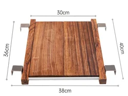 Wholesale Factory Custom Made Heavy Duty Outside Metal Wooden Folding Table for Camping Picnic
