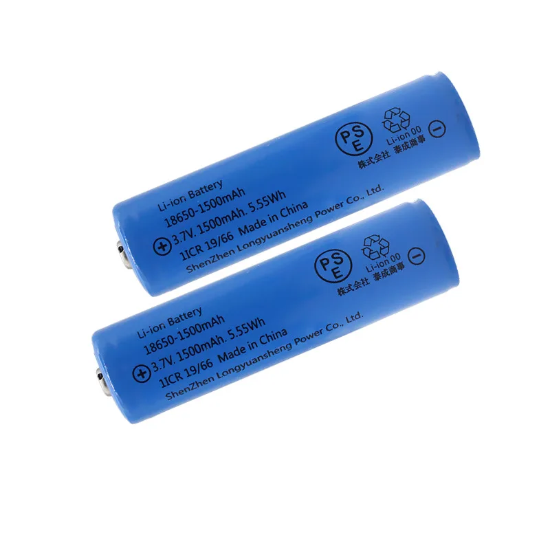 Wholesale high quality lithium ion batteries 18650 battery 1500mah pin 18650 battery pack