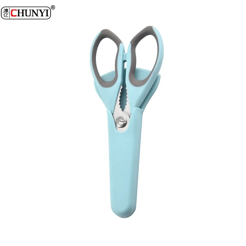 Colorful Strong Magnet  Poultry Shears Multifunctional Durable  kitchen cutting scissor with blade cover