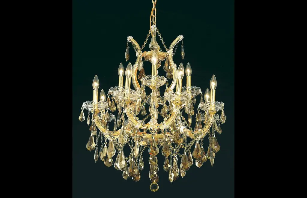 Brilliant Lighting chandelier wholesale price indoor decoration candle chandelier golden finish congac crystal lighting hot sale