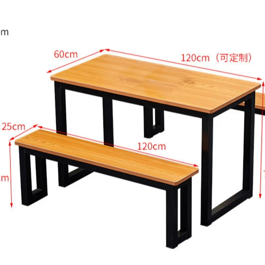 
2021 Walnut Sturdy Steel Frame Wood Metal Industrial Restaurant Dining Tables 