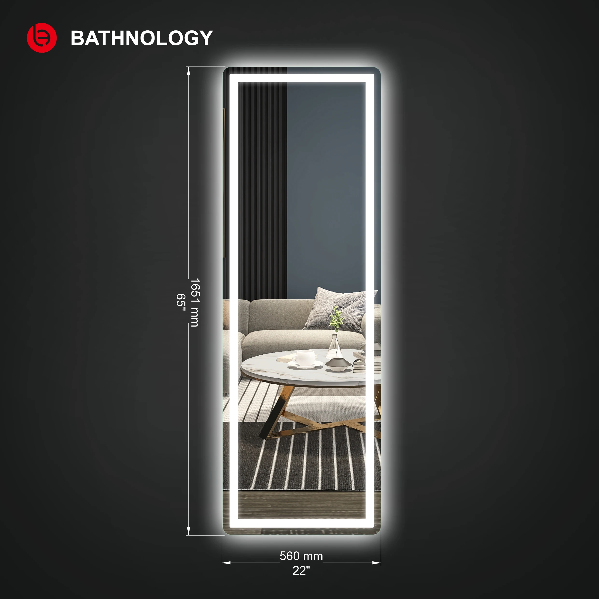 Hot Sale Dressing Wall Full Length Salon Mirror / Full Length Led Dressing Mirror with Lights
