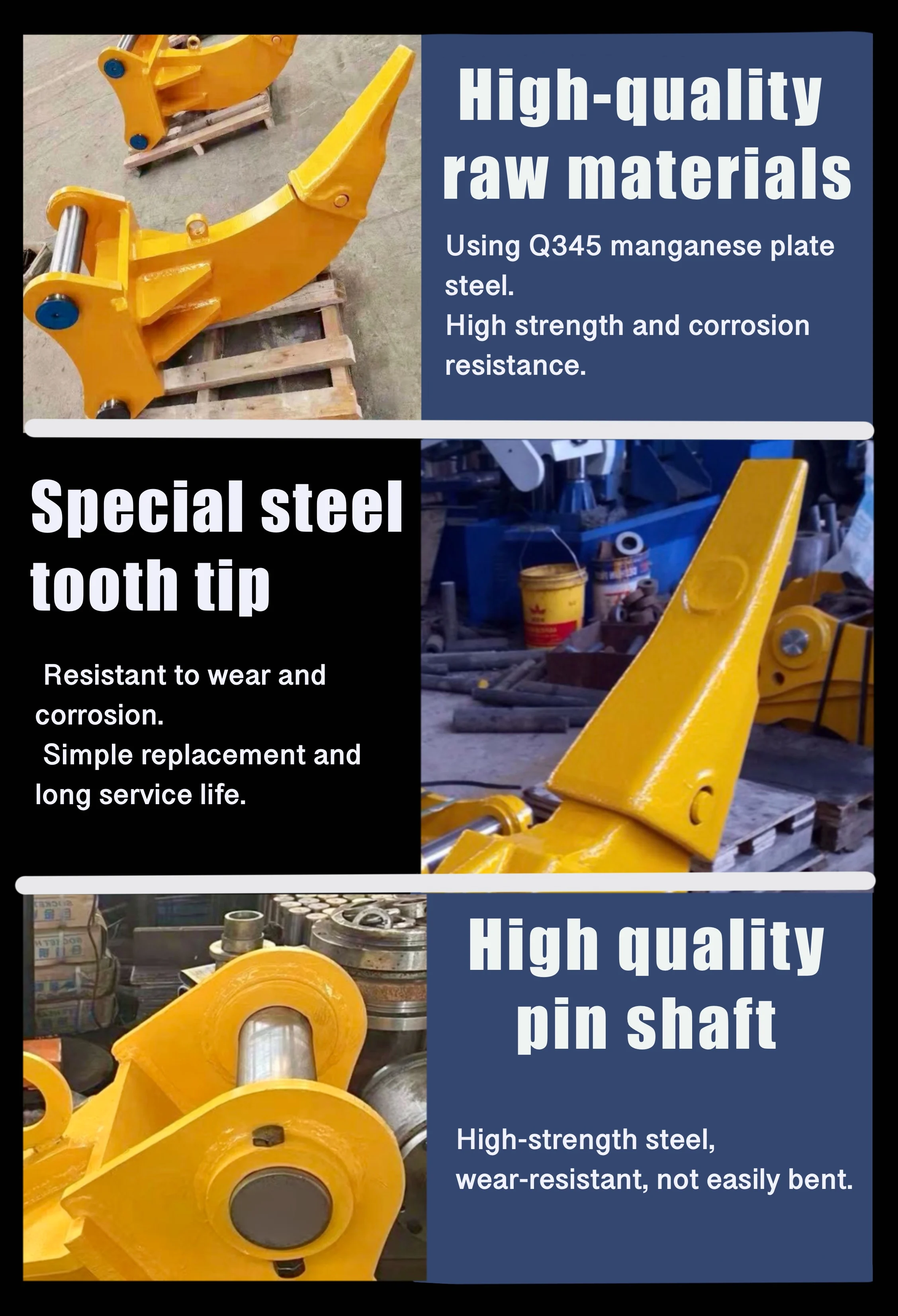 Wholesale Customized Excavator Ripper Manufacture for Sale Excavator Rock Ripper with High Strength Bucket Teeth Vibro Ripper