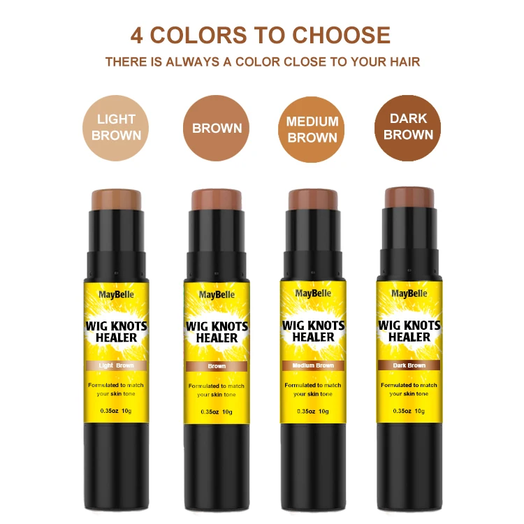 10g  Custom Logo Wholesale 4 Shades Hide Wig Grid Lace Tint Stick Wig Knots Healer Waterproof Wig Concealer