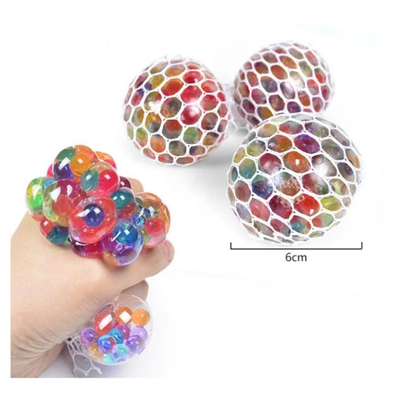 Sensory Toys Fidget Stress Ball Squeeze Grape Balls Vent Toy Grape Squishy Mesh Ball
