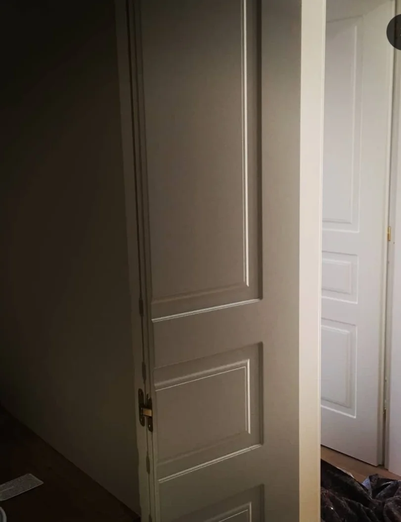 French style Double Bifold louver paneled MDF HDF Wood Door Folding louvred wooden Indoor Composite Baking paint door