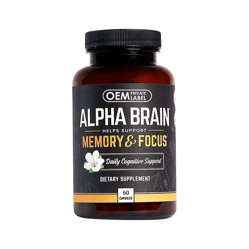 Factory hot selling OEM improves memory concentration nootropics promotes intelligence and brain power alpha brain capsule
