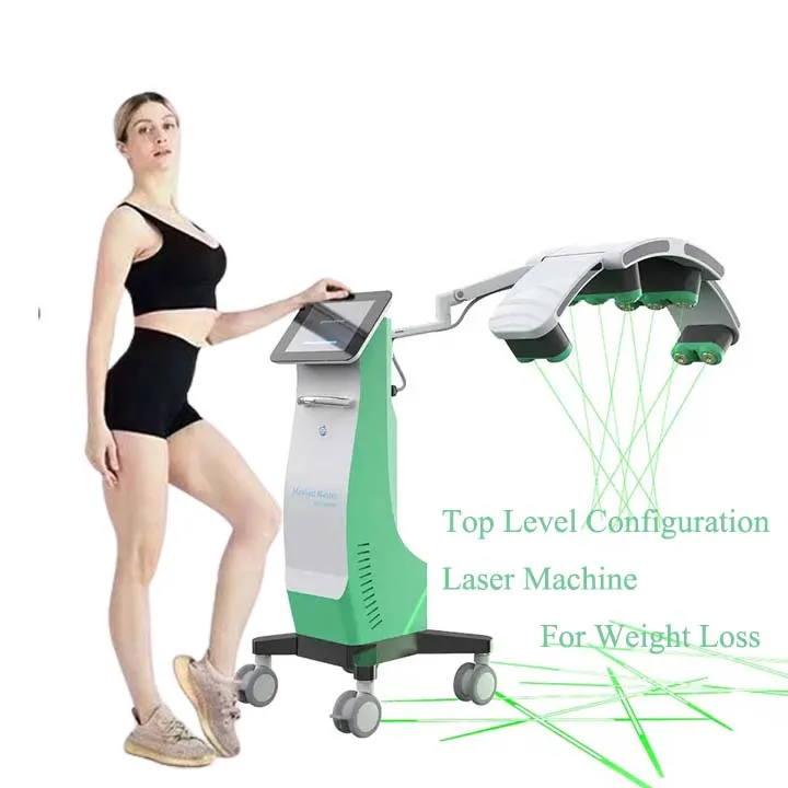 Body Slimming 6 D Laser Shape 532nm 635nm Non-invasive Laser Body Sculpting Machine For Fat Removal