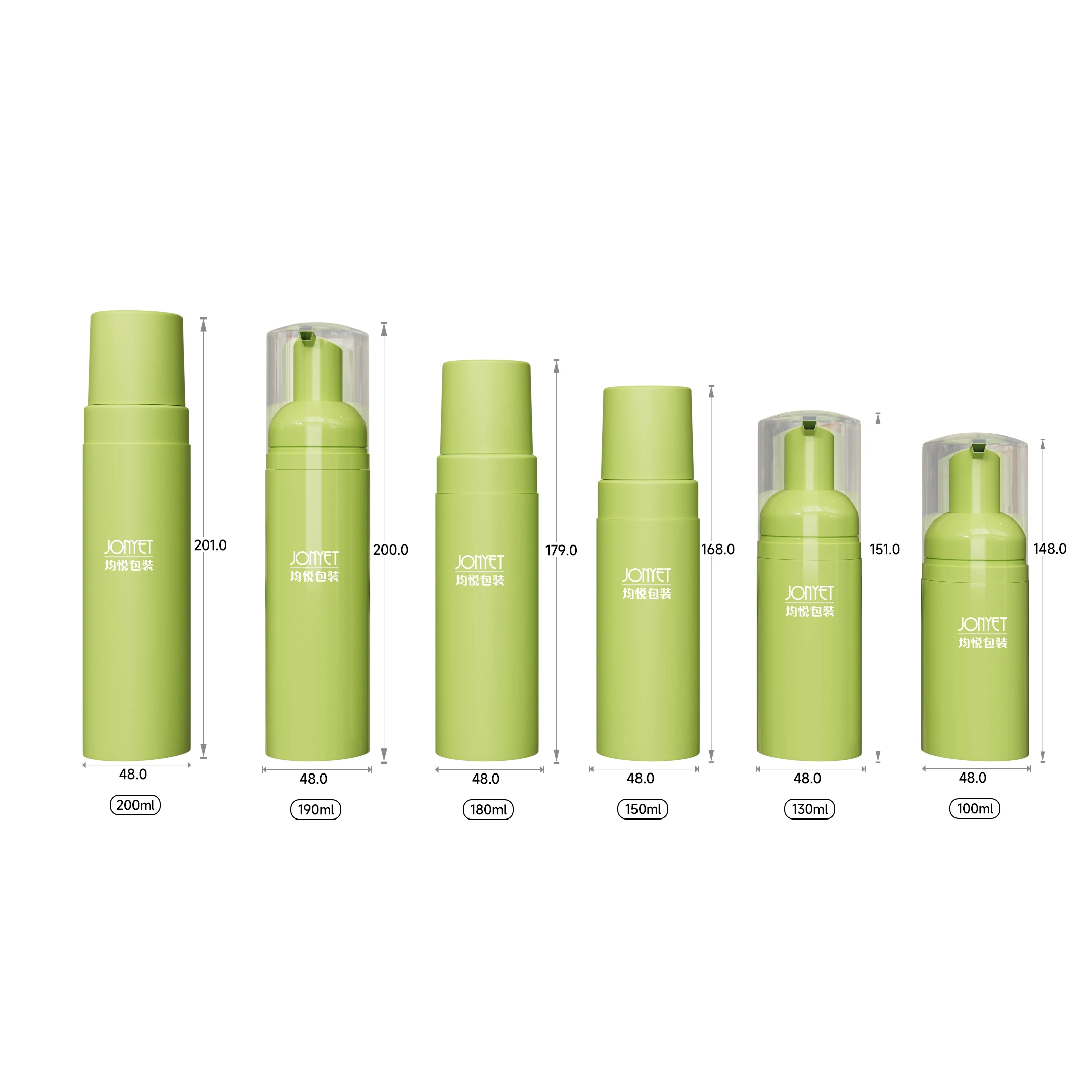200ml custom empty foam soap bottle cleanser facial foam bottle tan mousse foam pump bottle for soap