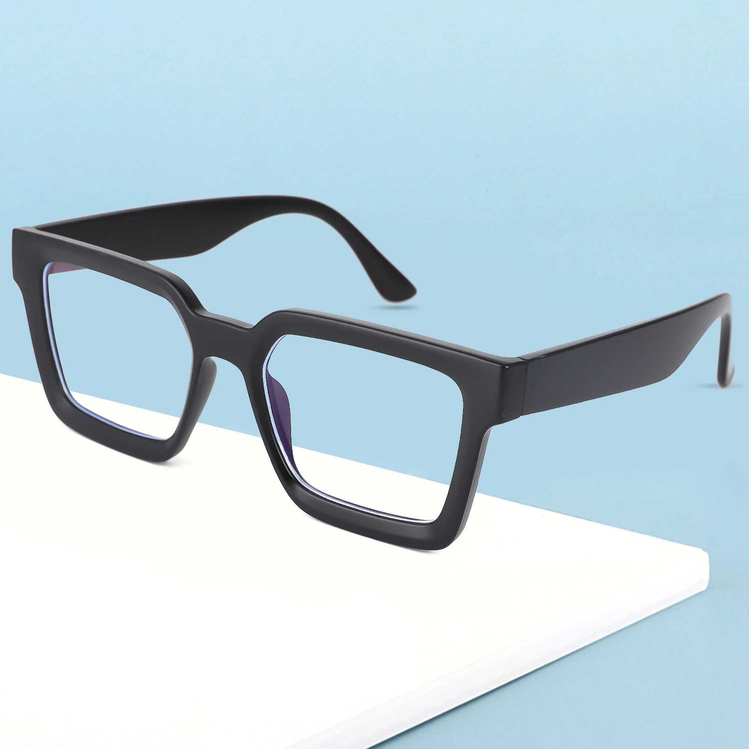 2024 The latest fashion all-in-one anti-blue light mirror large frame plain makeup god unisex glasses daily wear