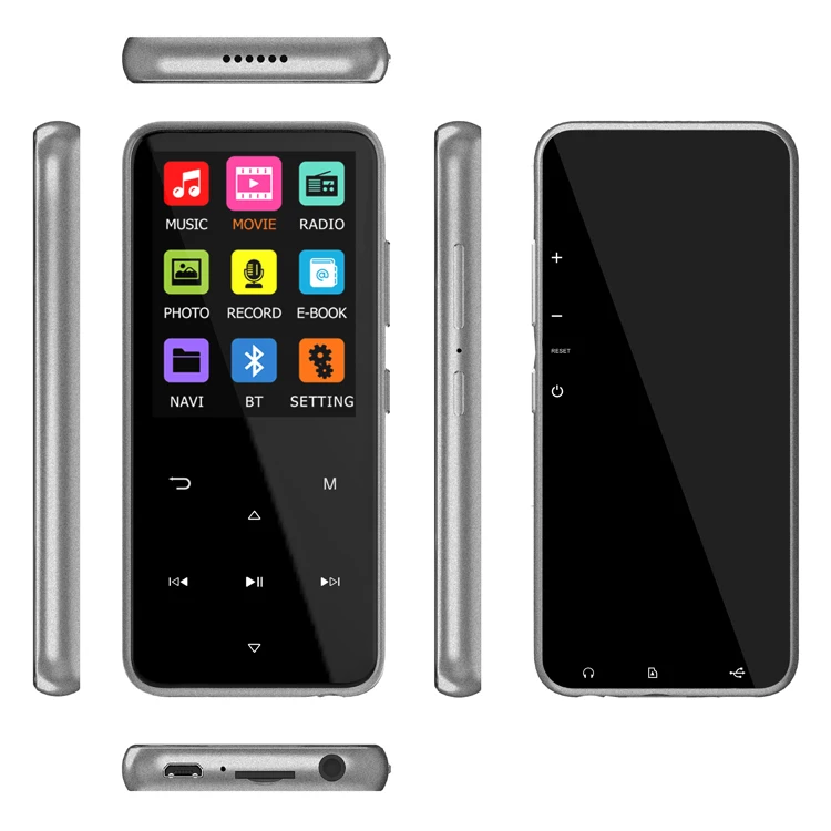 2 4 дюймовый металлический корпус bluetooth MP3 MP4 цифровой музыкальный плеер с