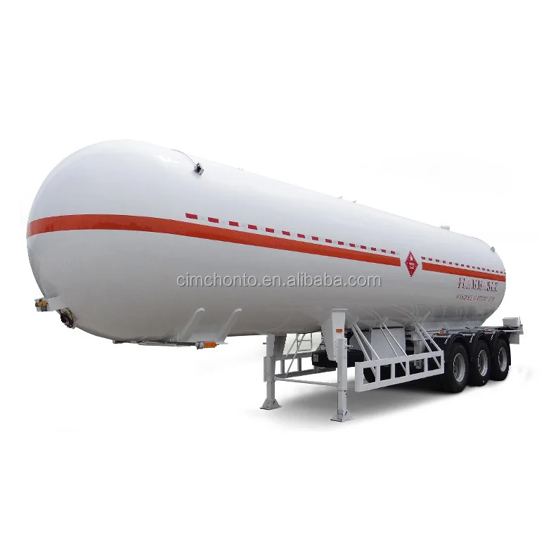 Chinese supplier CIMC triple axle 58.1m3 24t lpg gas semitrailer tanker Semi Trailer