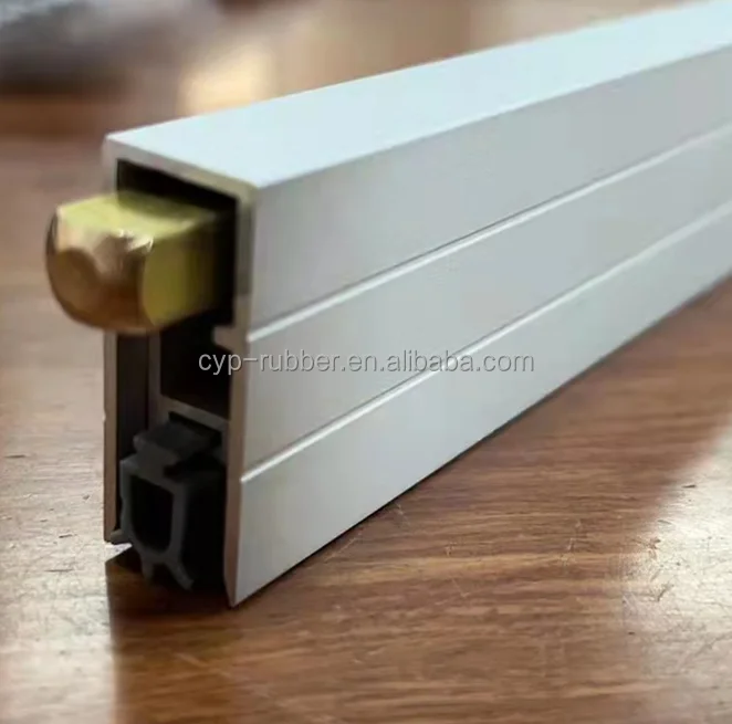 Factory Price Automatic Door Bottom Seal Width 14mm * Height 34mm  Aluminium  Acoustic Door Bottom Drop Seals for Wooden Doors