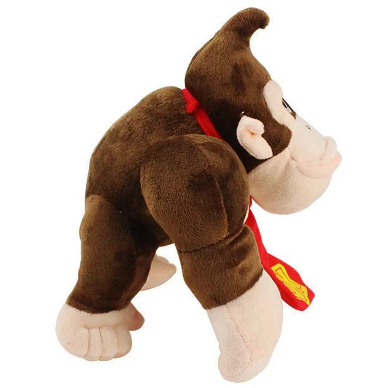 2021 Hot Sale Super Mario Plush Toy King Kong Orangutan Red Tie DK Monkey Plush Toy