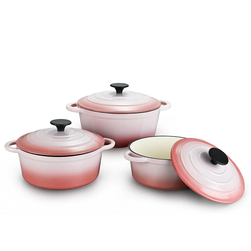 Hot Sale Quality Enamel Cast Iron Cookware Set Non Stick Cooking Pots Cast Iron Enamel Pots