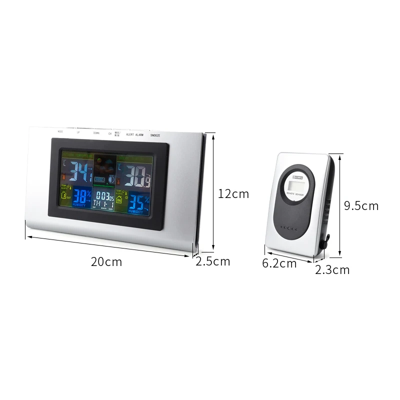 Household Wireless Thermometer Hygrometer Digital Modern Weather Station Wall Clock