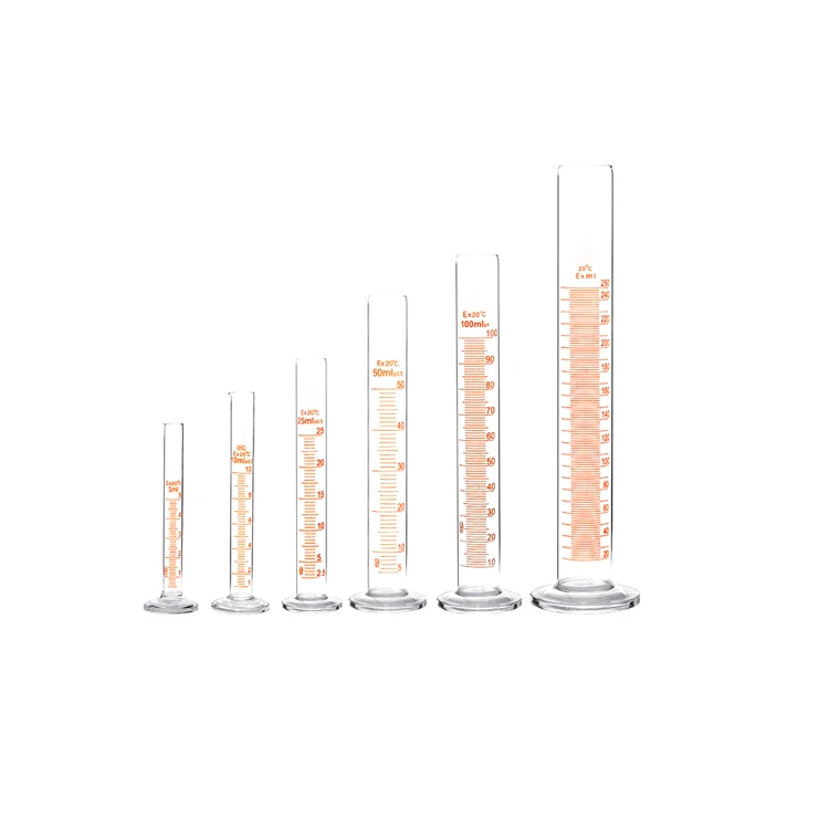 
Direct sales cheap high temperature processing round glass measuring cylinder 