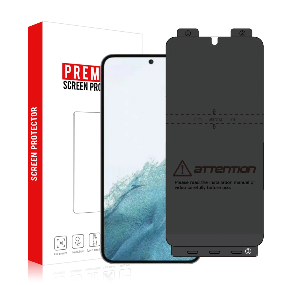 HD Clarity Privacy TPU Screen Protector for Samsung Galaxy S23/ S23+/ S23 Ultra Screen Guard Bubbles Free Fingerprint ID Unlock