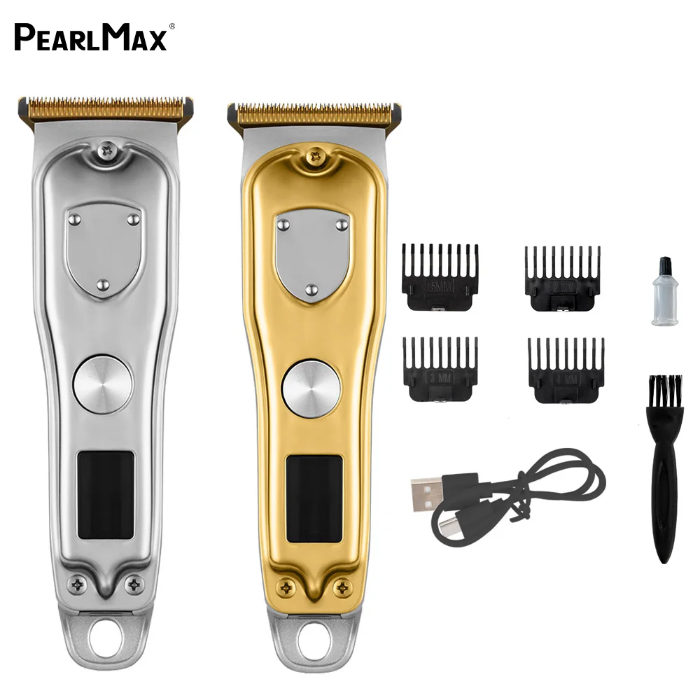 PearlMax с ЖК-дисплеем инструменты для стрижки волос на заказ металлическая цифровая машинка триммер салона
