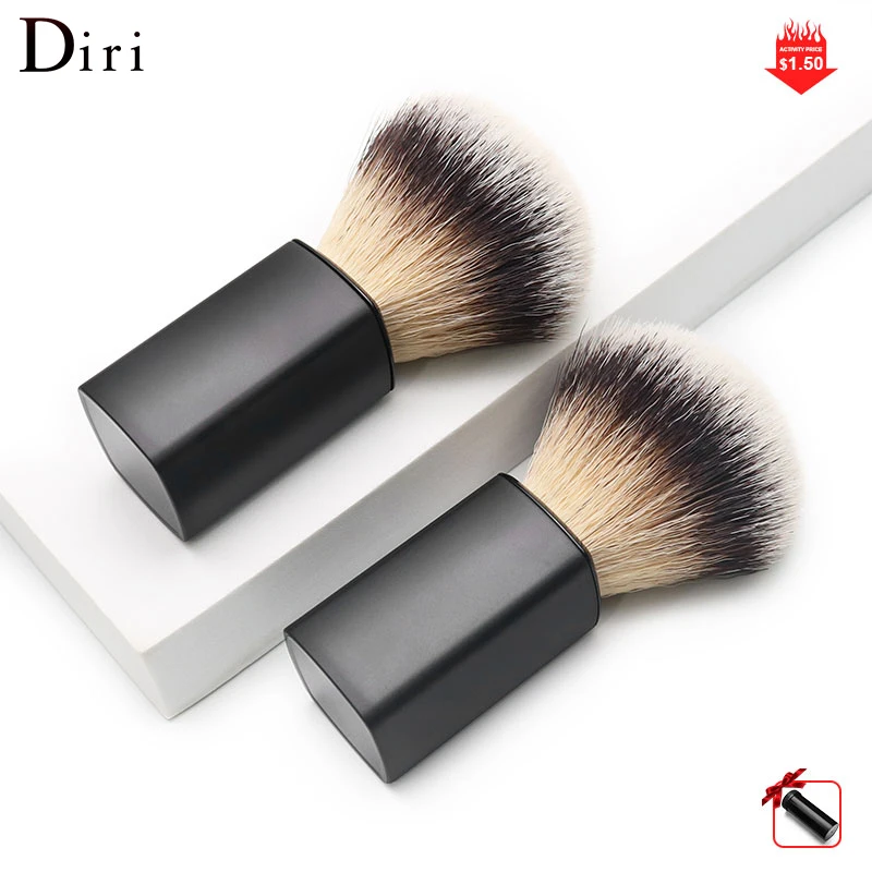 American Customer like Premium Cosmetic Brush  portable light weight matte ABS handle synthetic hair shaving brush