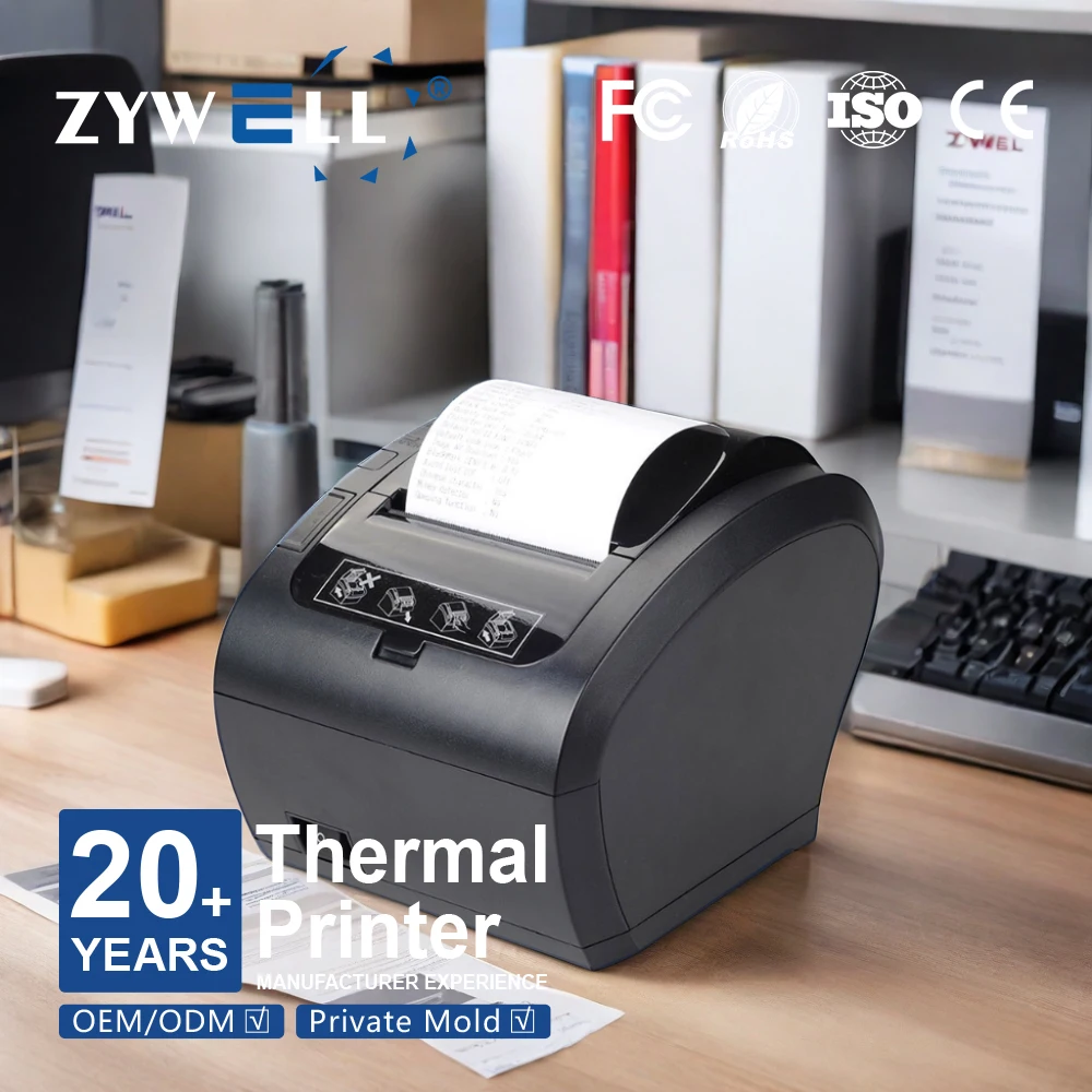 Дешевый 80 мм Термопринтер ZYWELL usb ethernet супермаркет чековый принтер pos