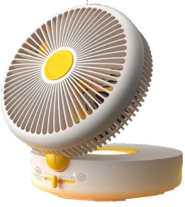 night light Multi functional Desktop Charging camping Table Usb Portable oscillation 9 Clip Fan folded fan with large battery