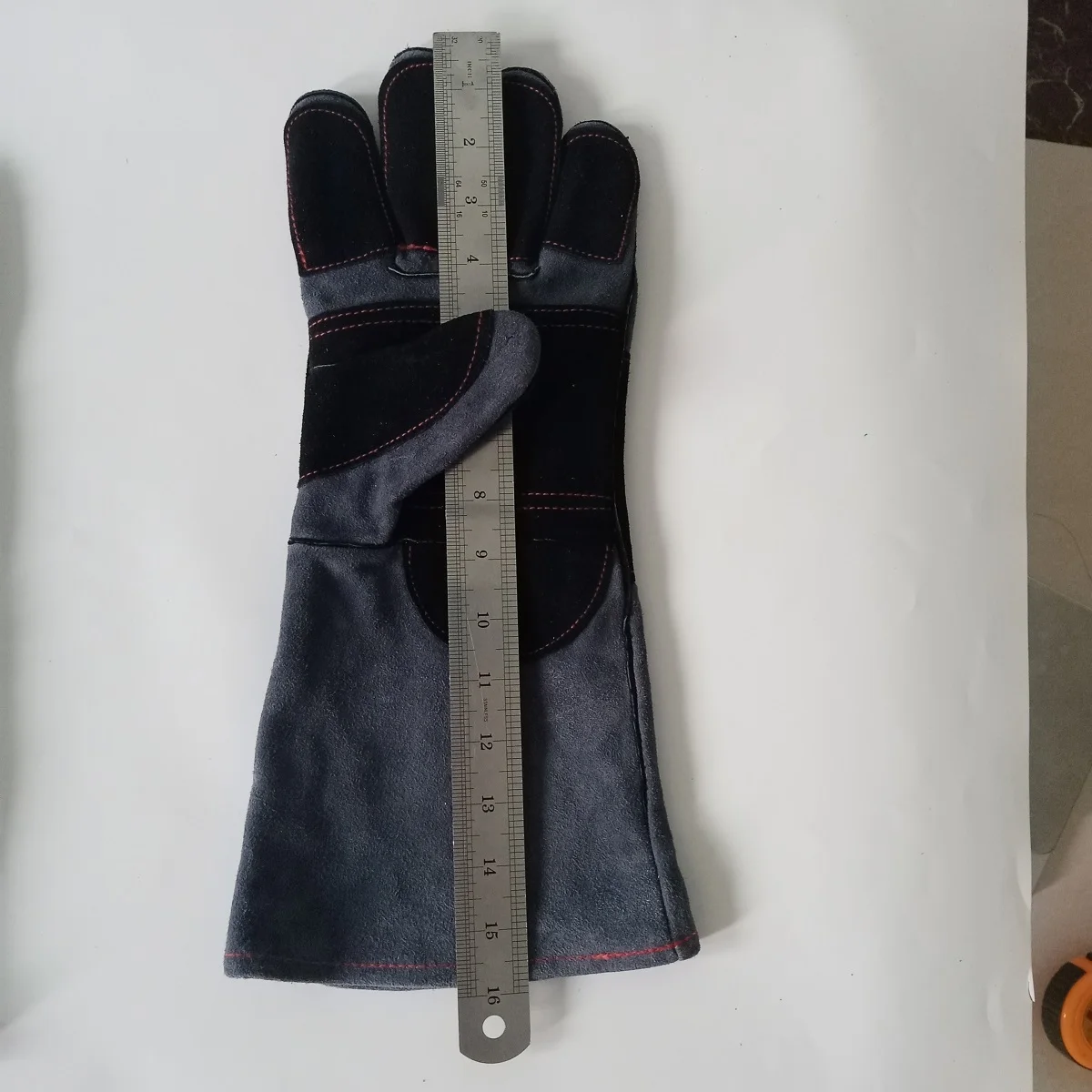 Reinforced cowhide split leather heavy duty welding gloves industrial safety hand protection uconstrct grill oven bbq gloves