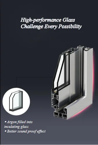 
Double glazed aluminium window profile sliding widow for house use 