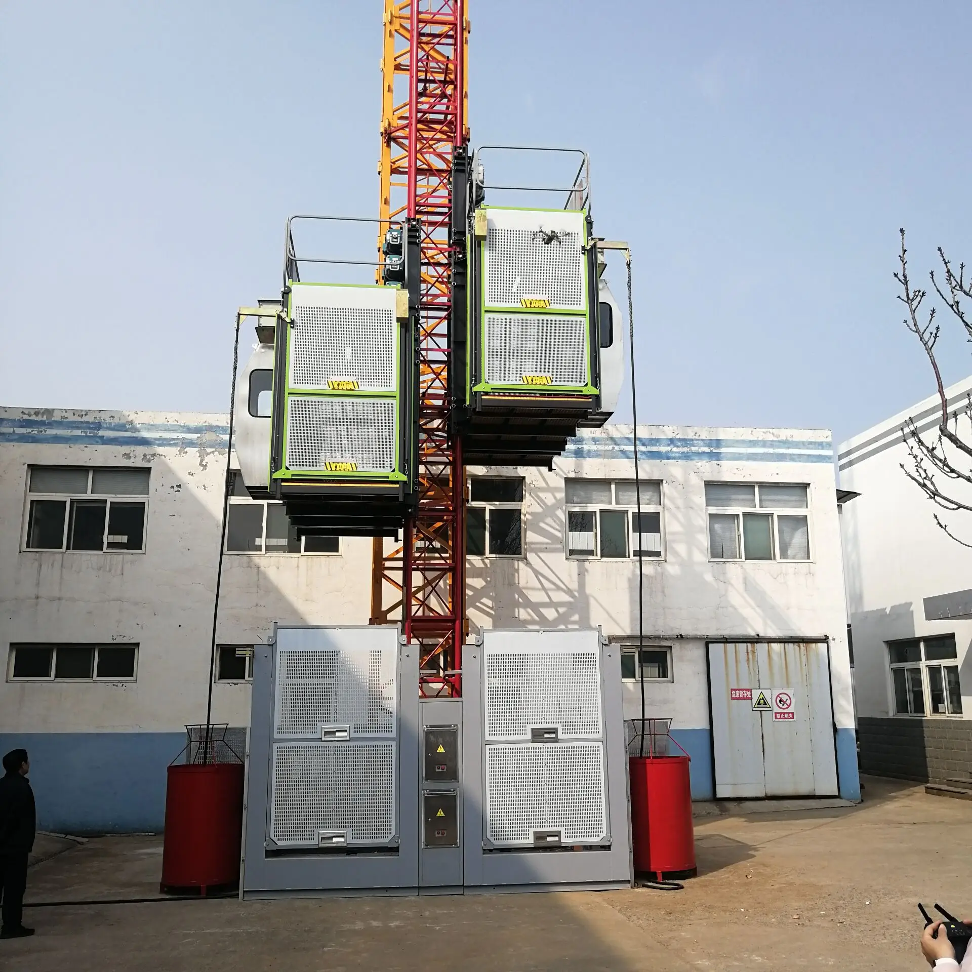 Double Cage Construction Hoist Building Elevator Lift Tools and Equipment