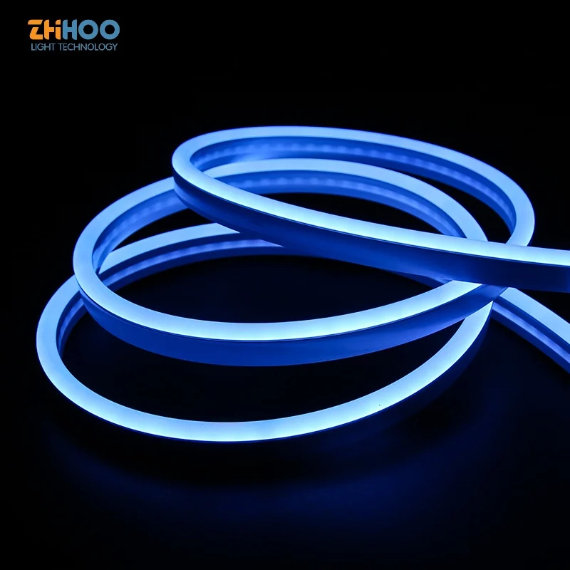 24v Led Silicone Rgb Neon Strip Light Ip67 Waterproof Flexible Flat Neon Light Rope Light