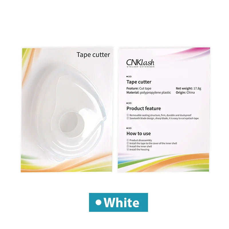 Mini Acrylic Plastic Tape Dispenser Cutter Eyelash Extensions Cutting Tape Tools with Custom Logo Packaged in Boxes