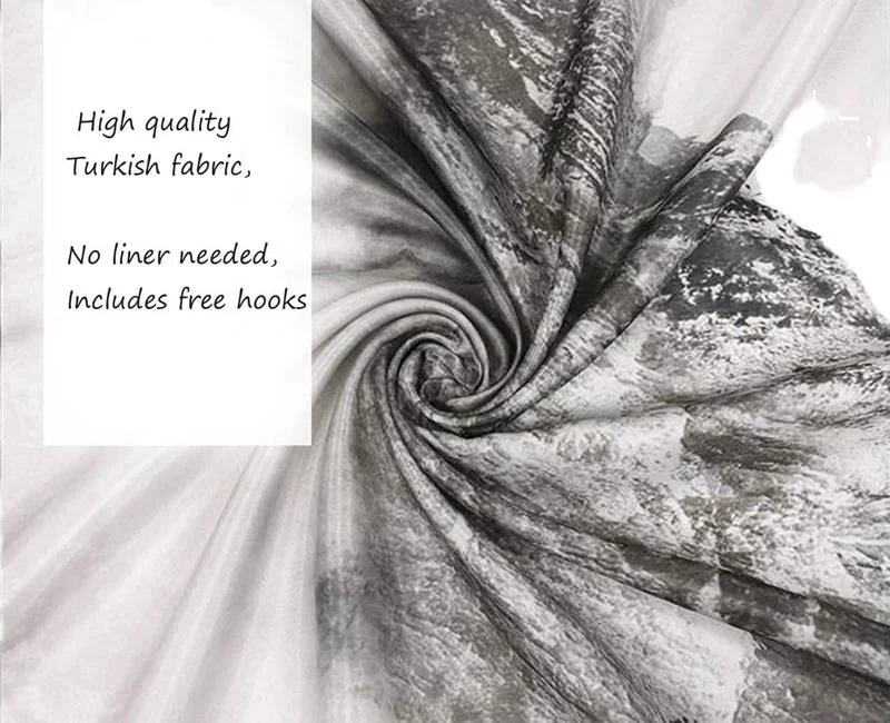 Wholesale ready to ship modern mountain tree waterproof bath fabric 3d print forest shower curtain bathroom