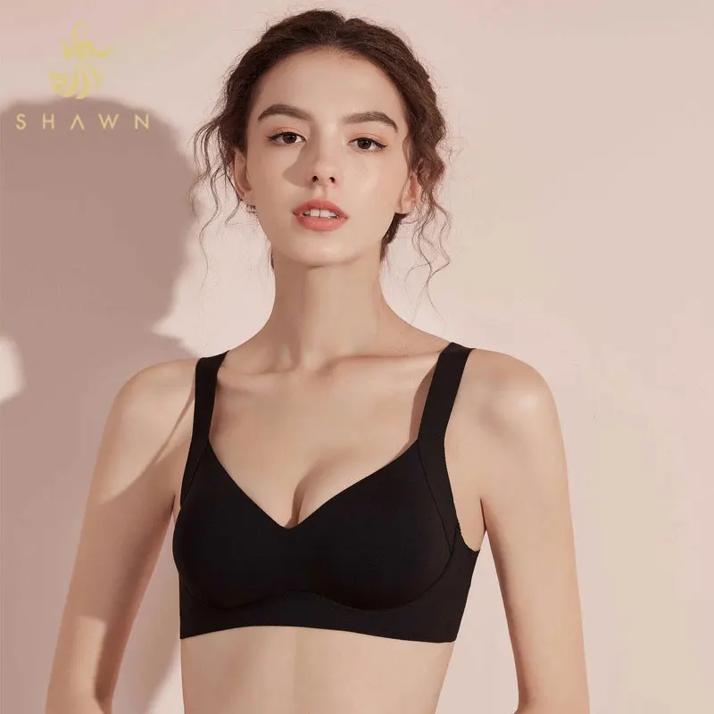 Simple Design Seamless Sports Wireless Bra Comfort Breathable Solid Color Girl Bra For Women