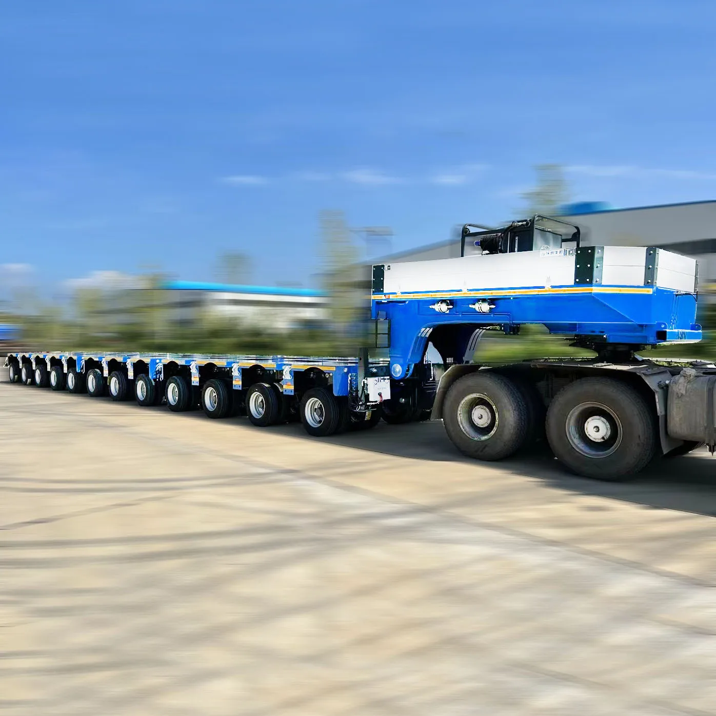 Transport Heavy Duty Compressors Bridge 200 Tons Lowbed Gooseneck 6 Axle Hydraulic Modular Truck Trailer
