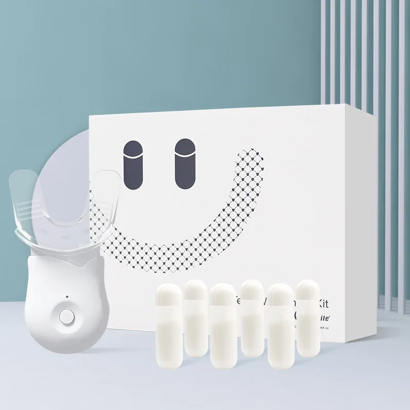 Wholesale 10 Mins Timer PAP Peroxide Free Custom Best Home Whiten Private Logo Wireless Led Teeth Whitening Kit With Pods