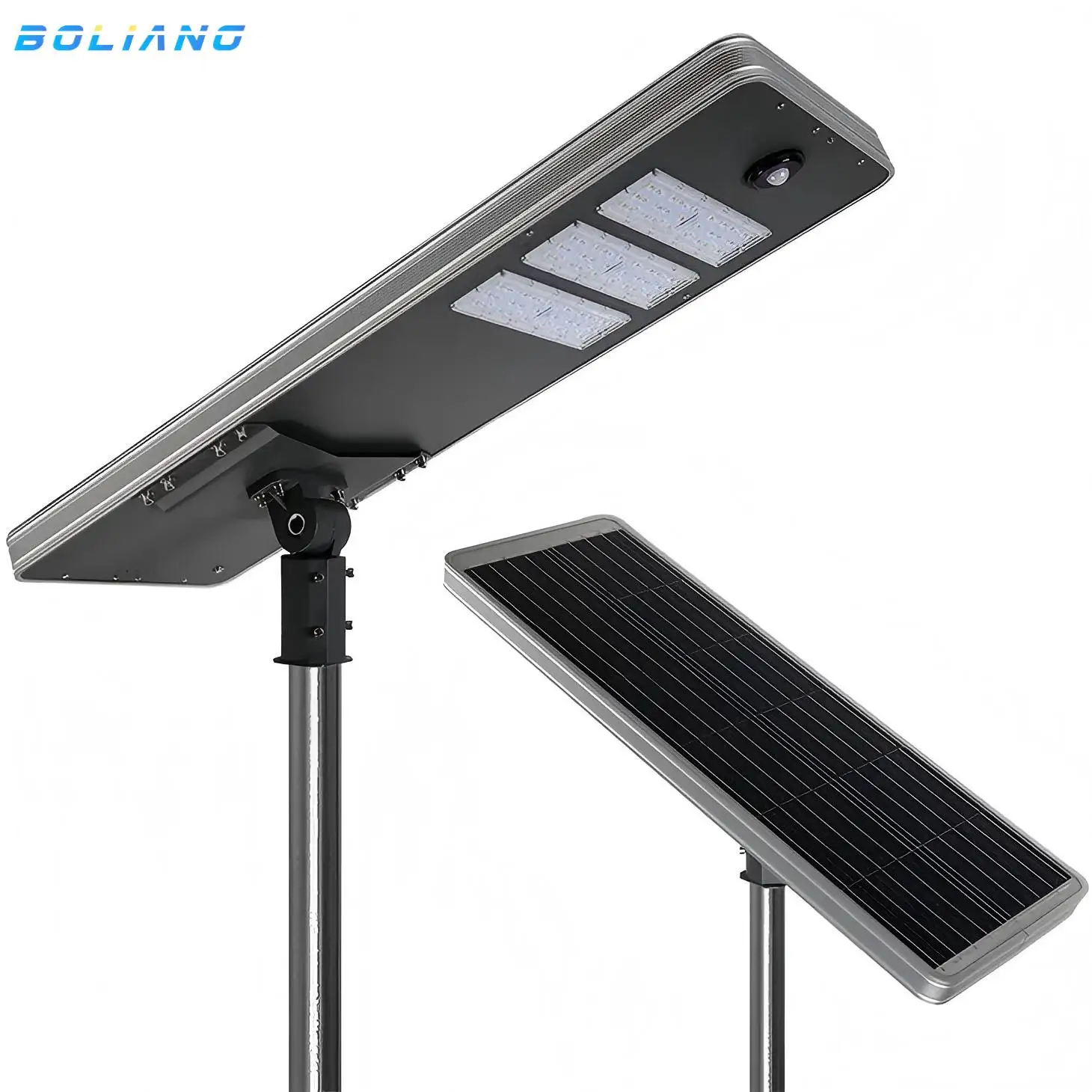 Aluminum Housing  Hot Sale New Design Wholesales 60W, 80W ,100W Integrated   All in One Solar Street Lighting