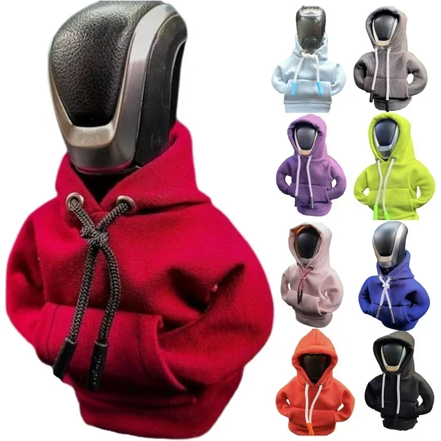 Hoodie Car Gear Shift Cover Fashion Gearshift Hoodie Car Gear Shift Knob Cover Manual Handle Gear Sweatshirt Change Lever Cover