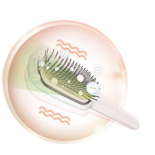 Anti-static hair brush portable electronic brush and vibrating scalp massage comb double negative ion comb